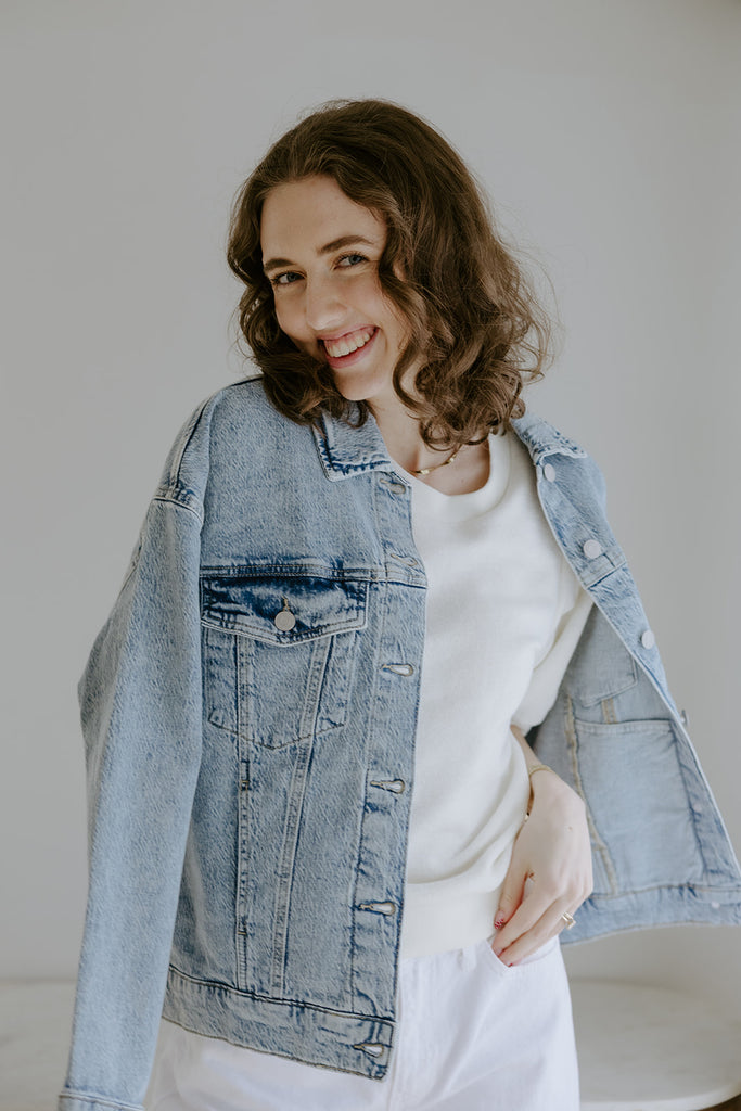 Oversized Washed Denim Jacket