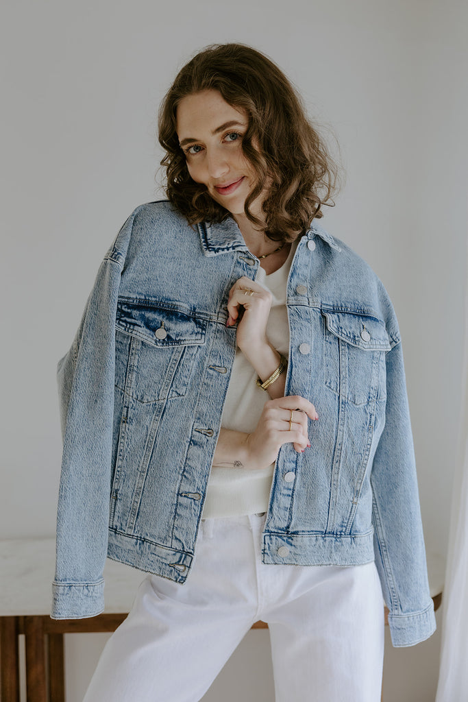 Oversized Washed Denim Jacket