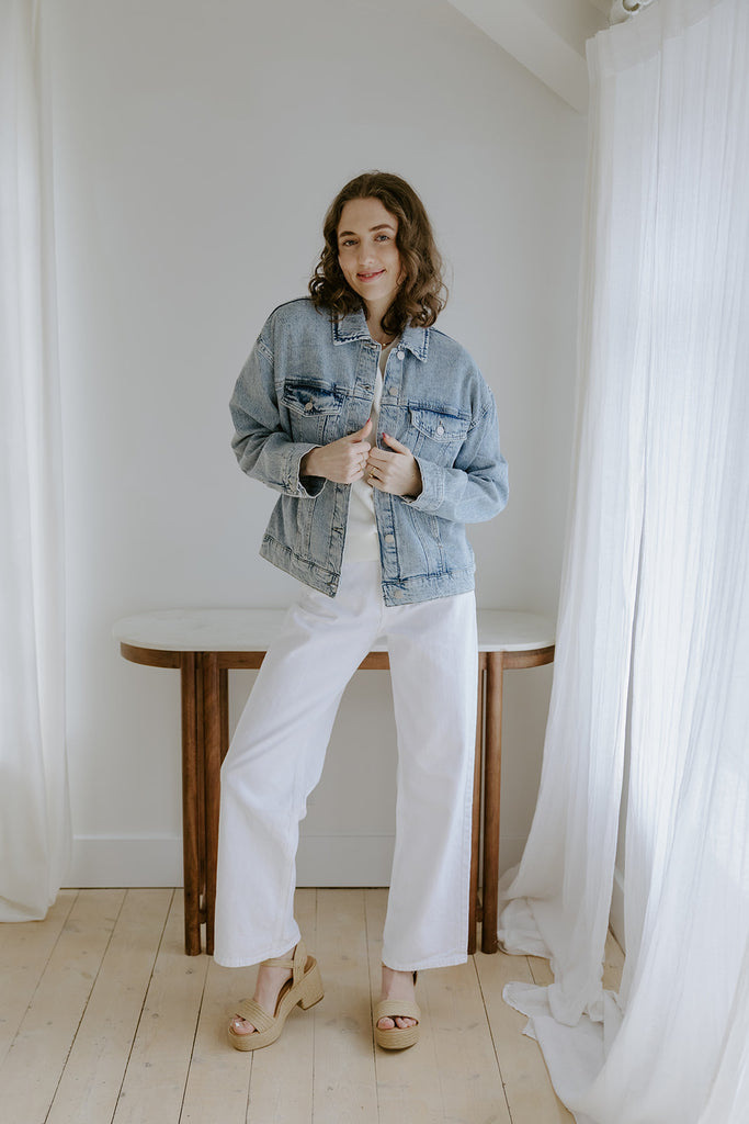 Oversized Washed Denim Jacket