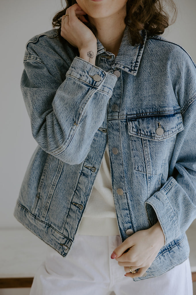 Oversized Washed Denim Jacket