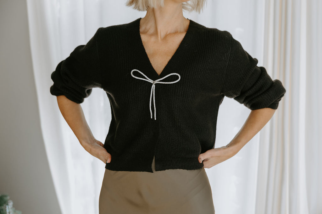 The Holiday Cardigan - Black