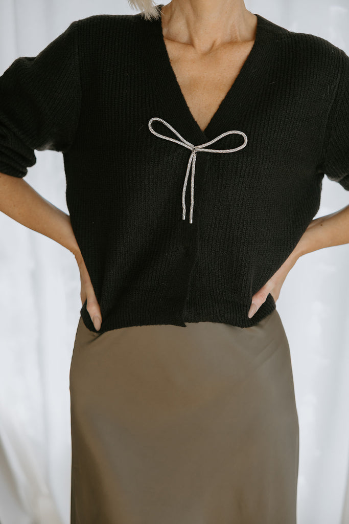 The Holiday Cardigan - Black