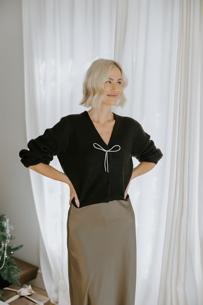 The Holiday Cardigan - Black