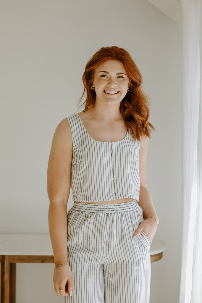 Striped 2 Piece Set - Blue