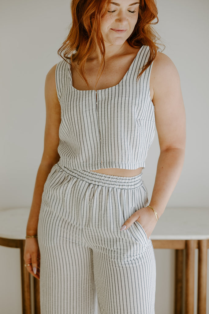 Striped 2 Piece Set - Blue
