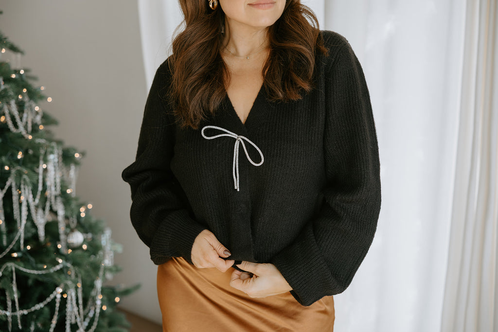 The Holiday Cardigan - Black