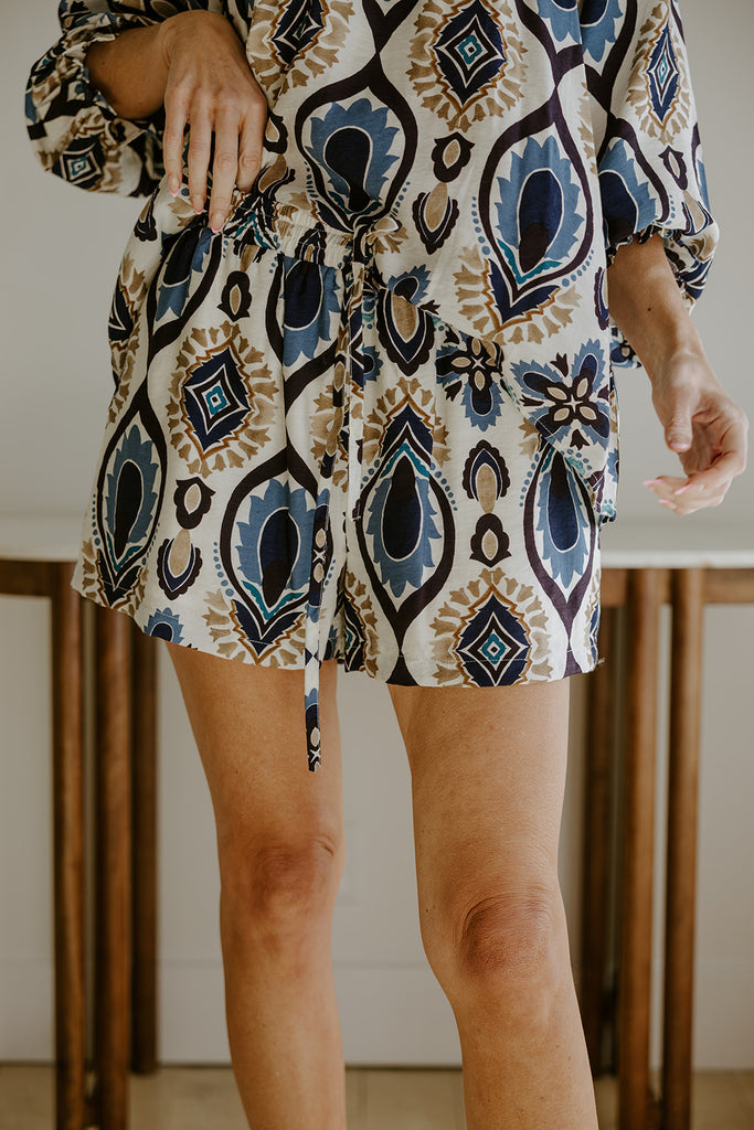 Printed Short - Blue