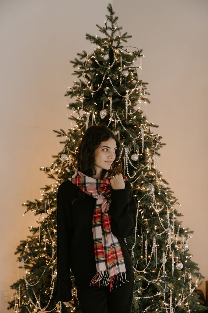 Plaid Scarf - Pink