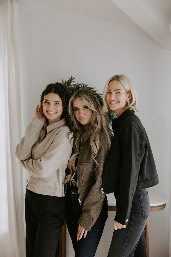 Double Pocket Felted Jacket - Oat