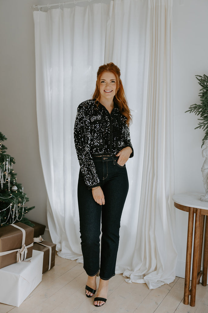 Sequin Shirt/Jacket - Black