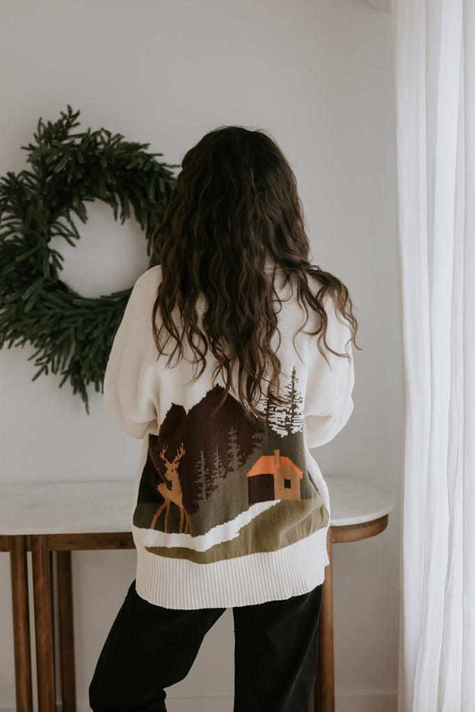 Cabin Graphic Sweater - Oat