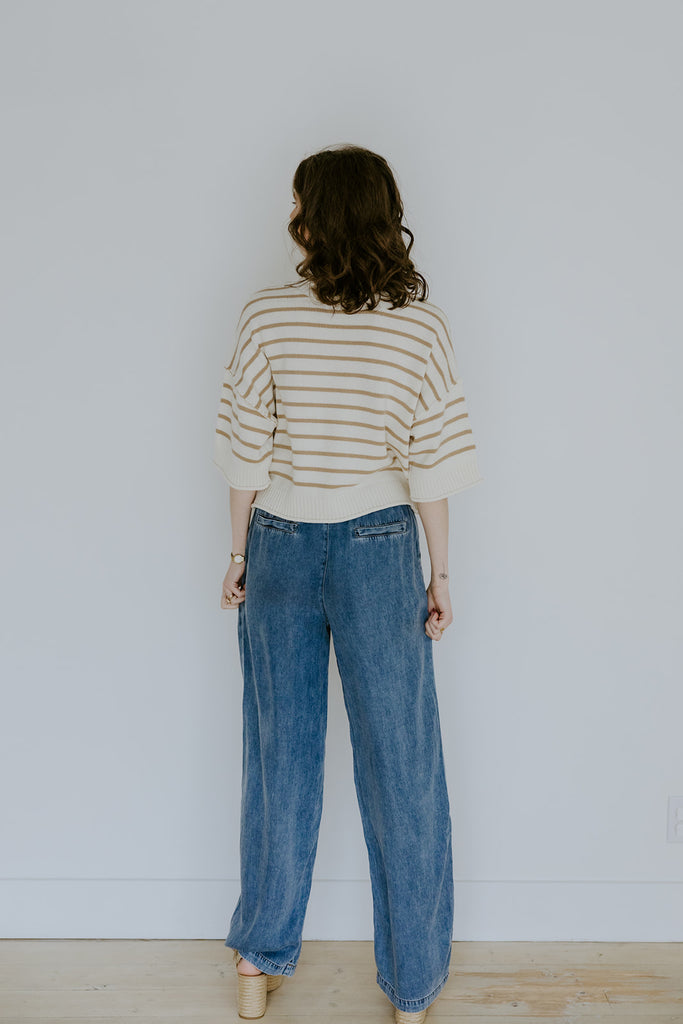 RESTOCKING SOON - Chambray Wide Leg Pant