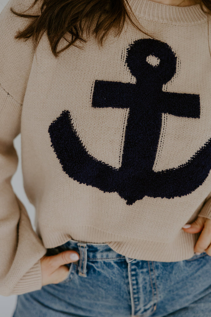 Anchor Sweater - Taupe