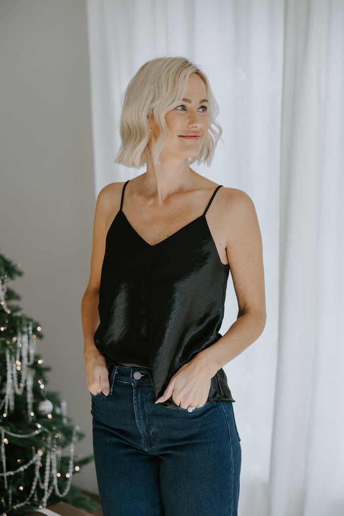 Satin Cami - Black