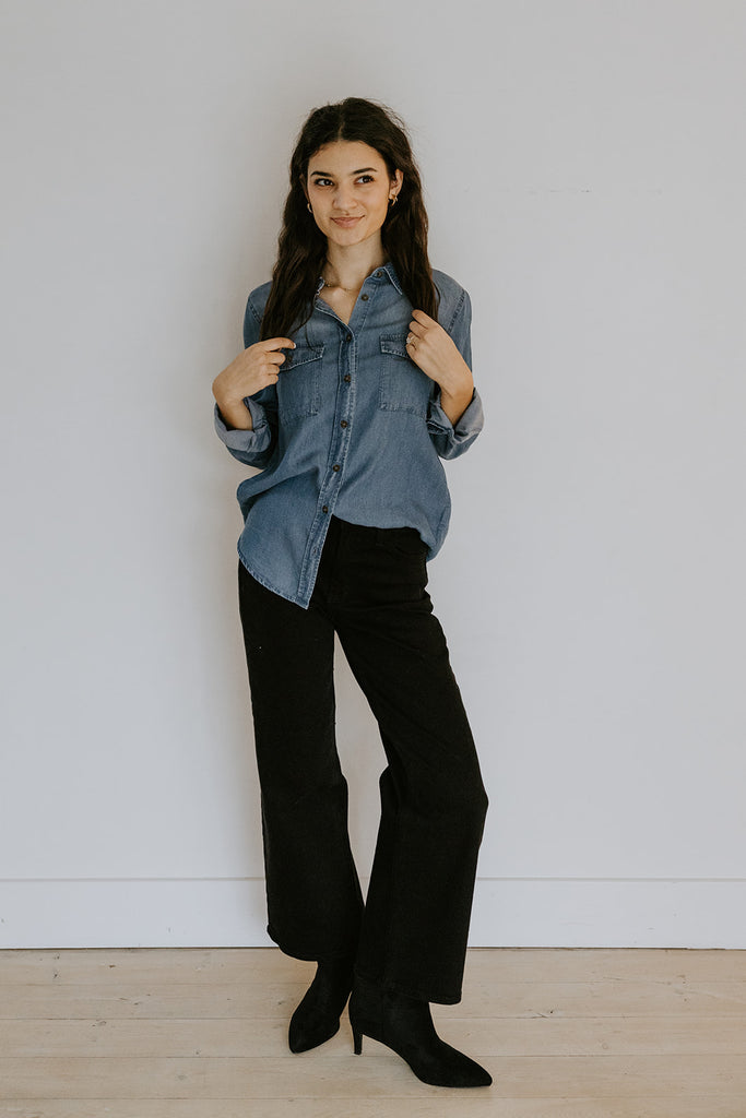 The Classic Denim Button Up - Blue