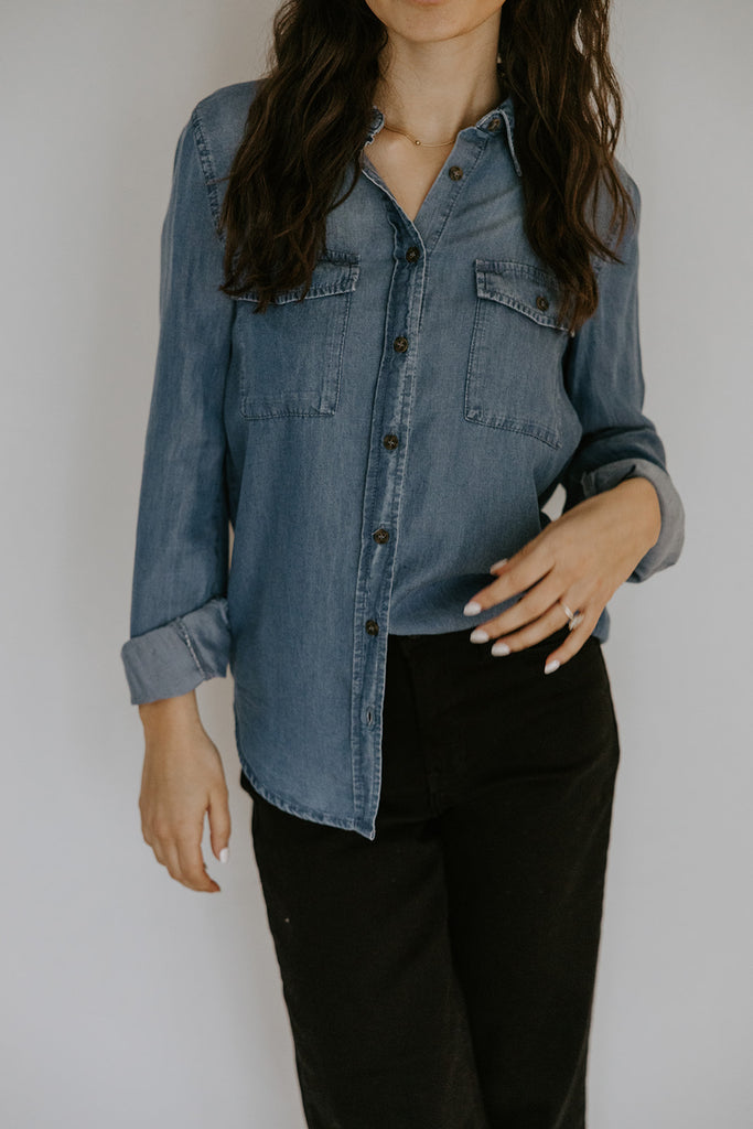 The Classic Denim Button Up - Blue