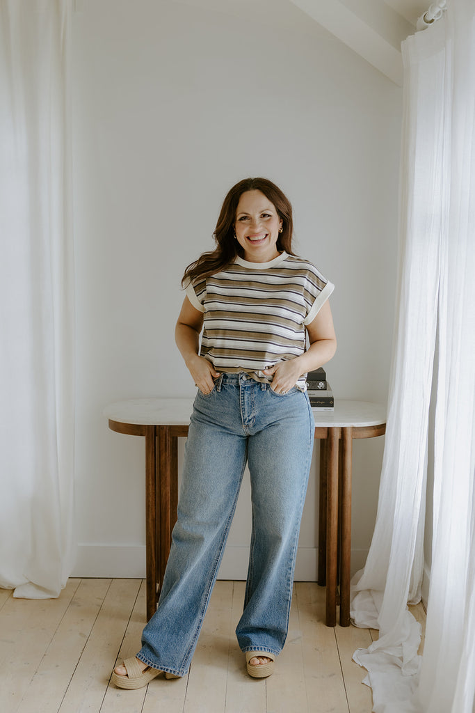 Striped Casual Shirt - Olive/Black