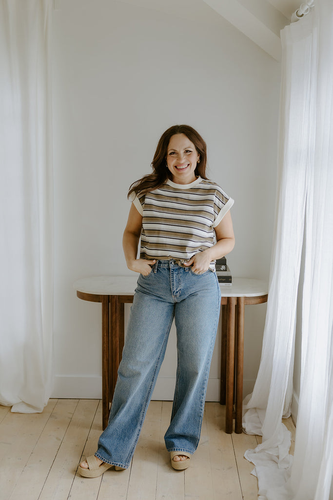 Striped Casual Shirt - Olive/Black