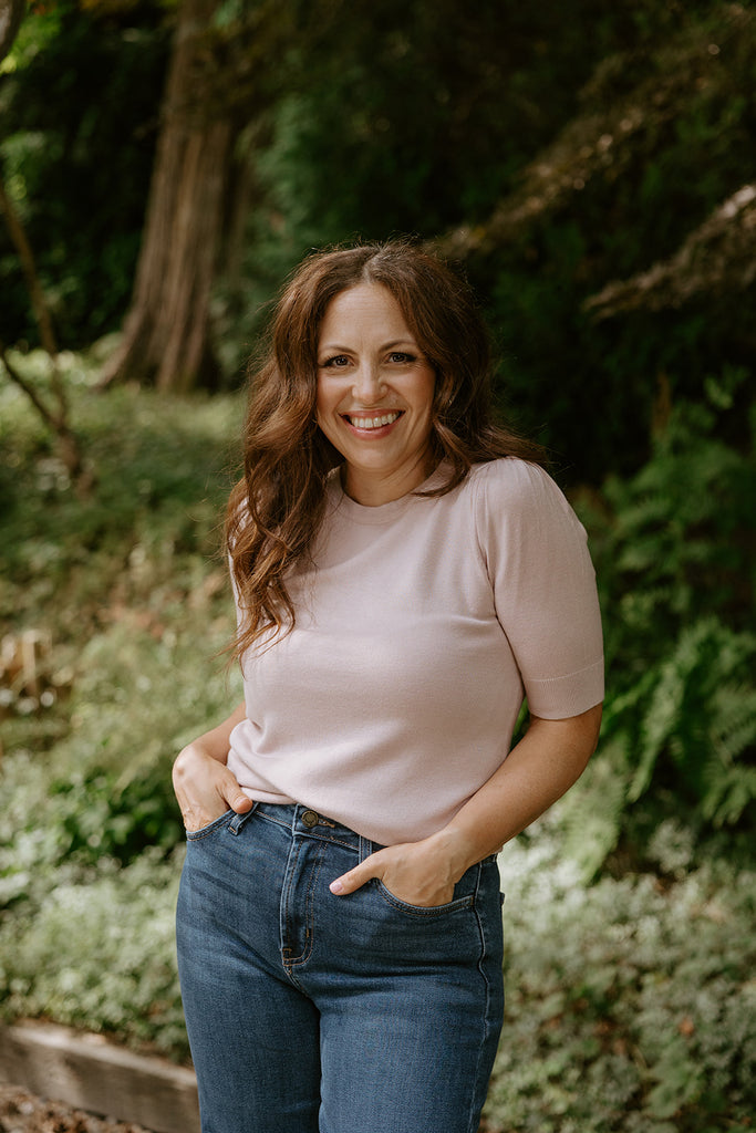 Short Puff Sleeve Sweater - Blush
