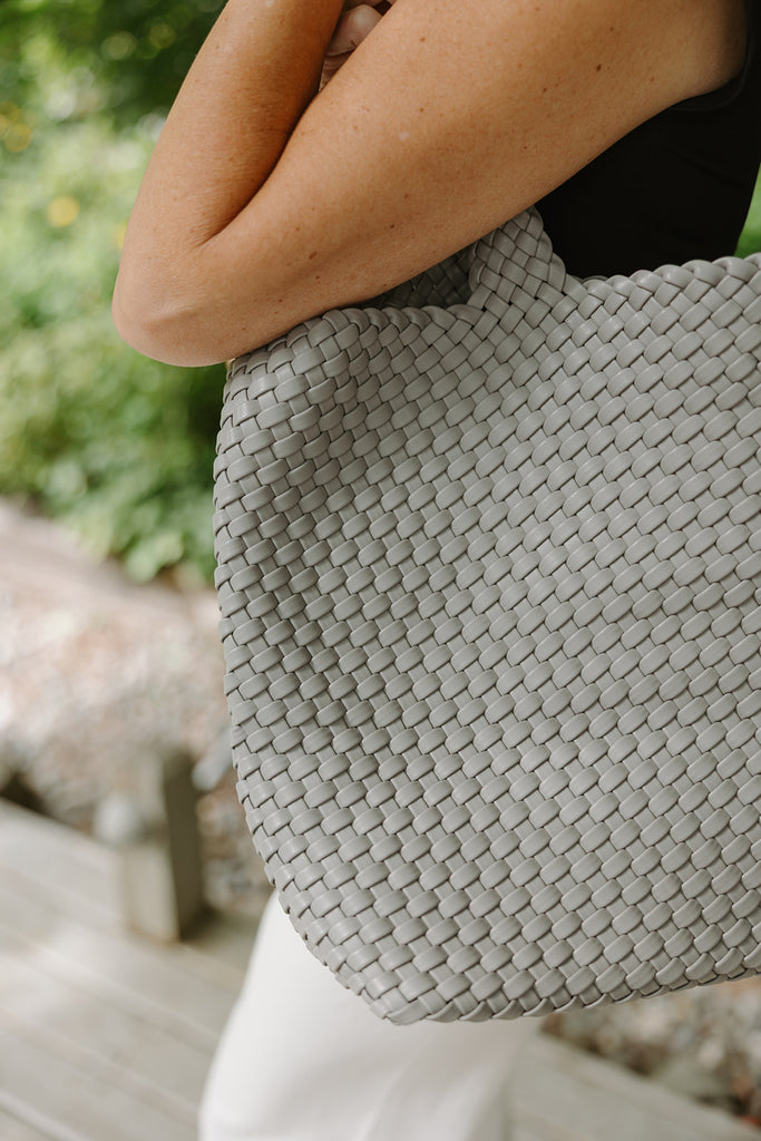 Large Woven Bag - Grey
