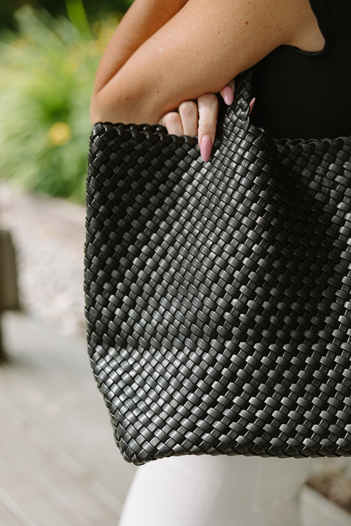 Large Woven Bag - Black