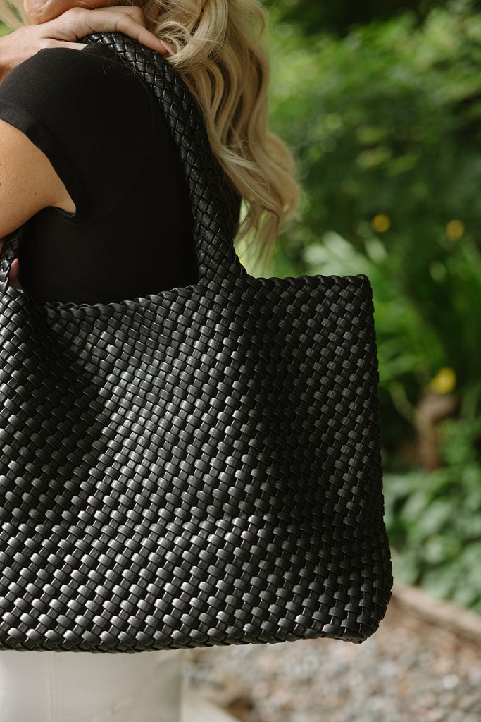 Large Woven Bag - Black