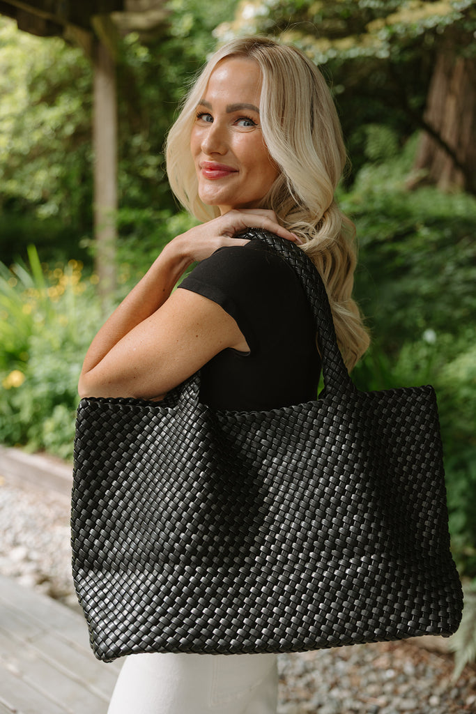 Large Woven Bag - Black