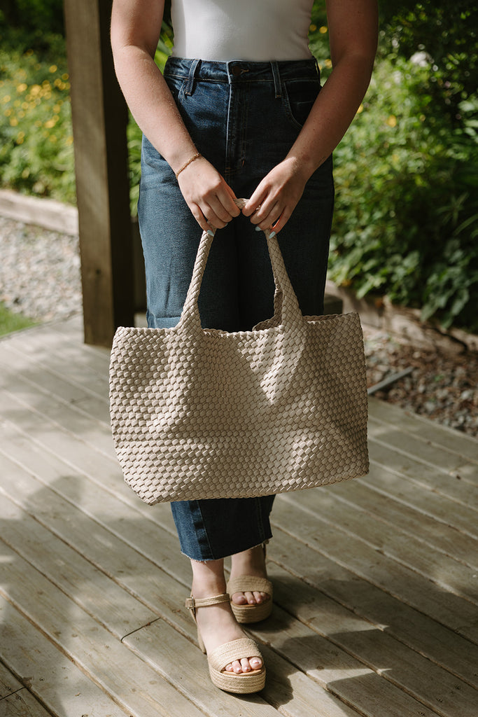 Large Woven Bag - Ivory