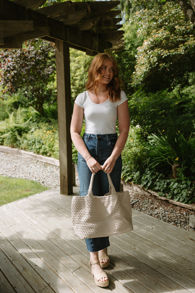 Large Woven Bag - Ivory