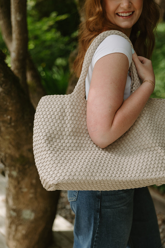 Large Woven Bag - Ivory