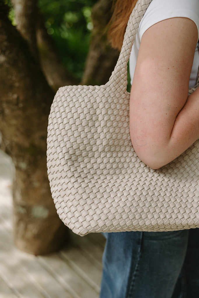 Large Woven Bag - Ivory