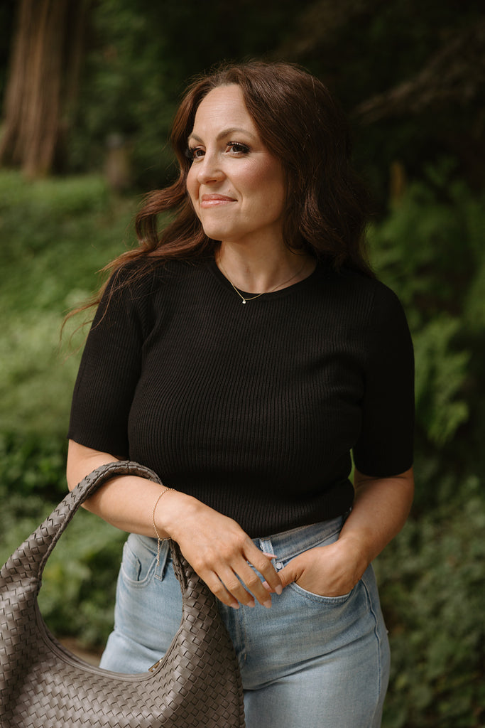 Classic Knit 3/4 Sleeve - Black