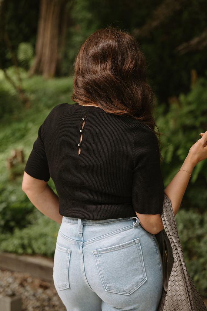 Classic Knit 3/4 Sleeve - Black