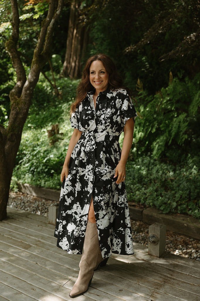 Black and White Shirt Dress