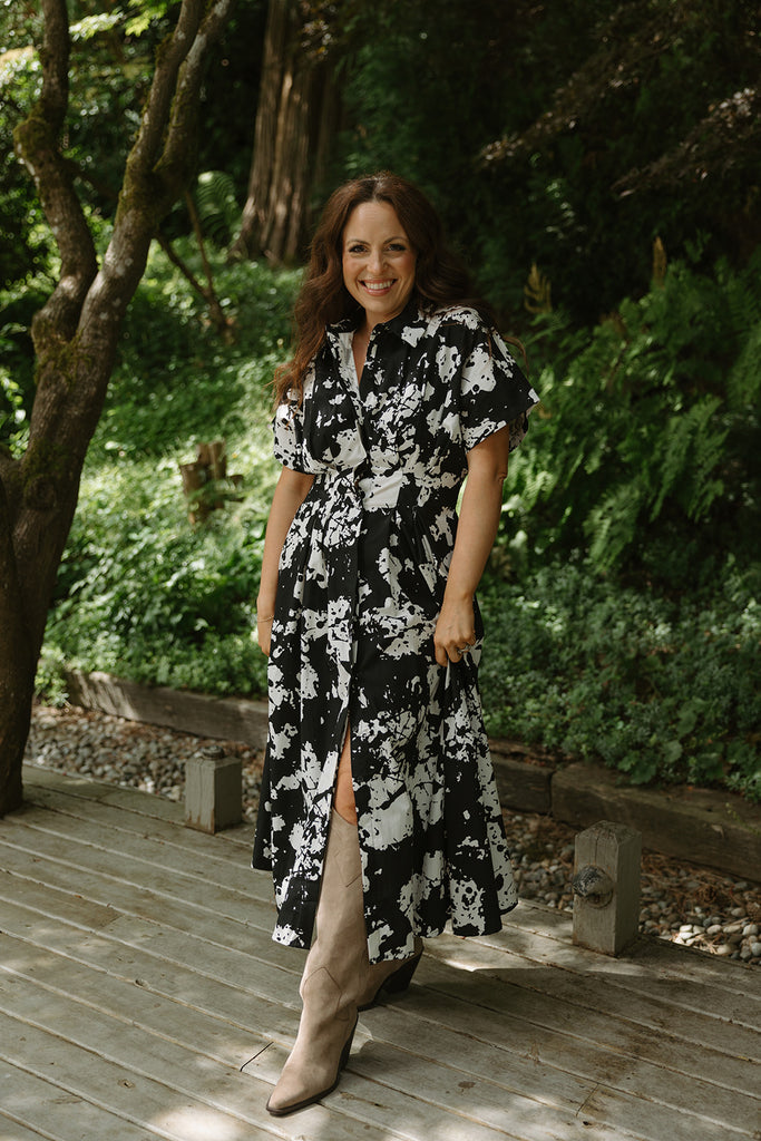 Black and White Shirt Dress