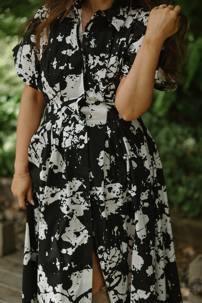 Black and White Shirt Dress