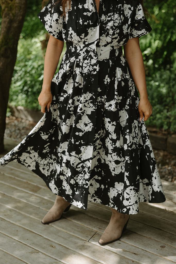 Black and White Shirt Dress