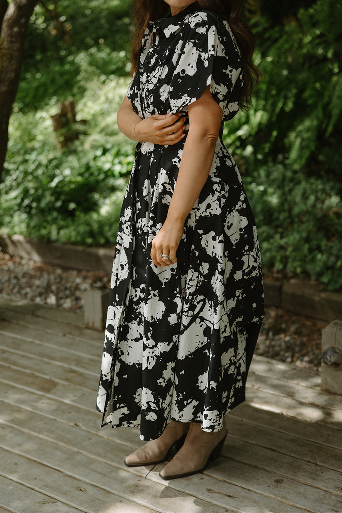 Black and White Shirt Dress