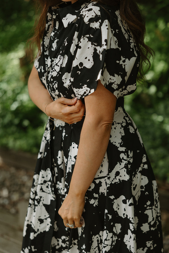 Black and White Shirt Dress