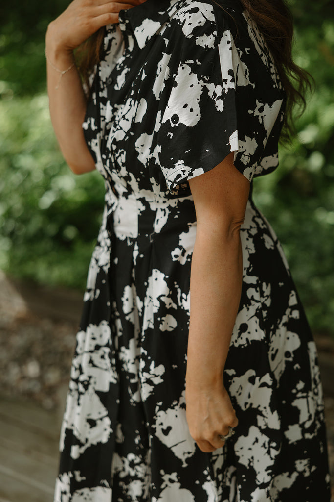 Black and White Shirt Dress