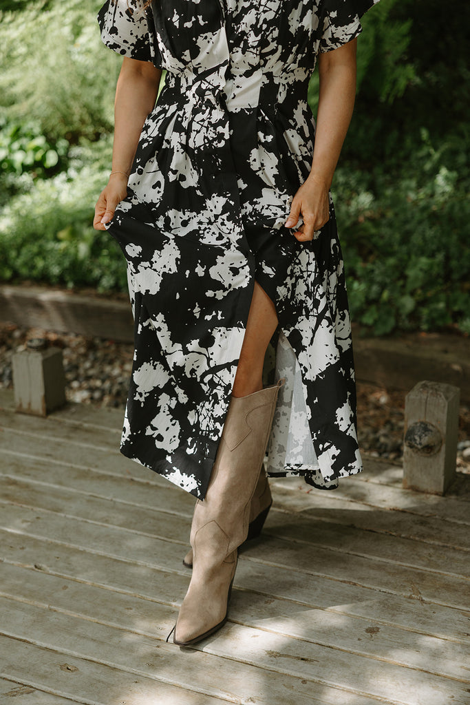 Black and White Shirt Dress