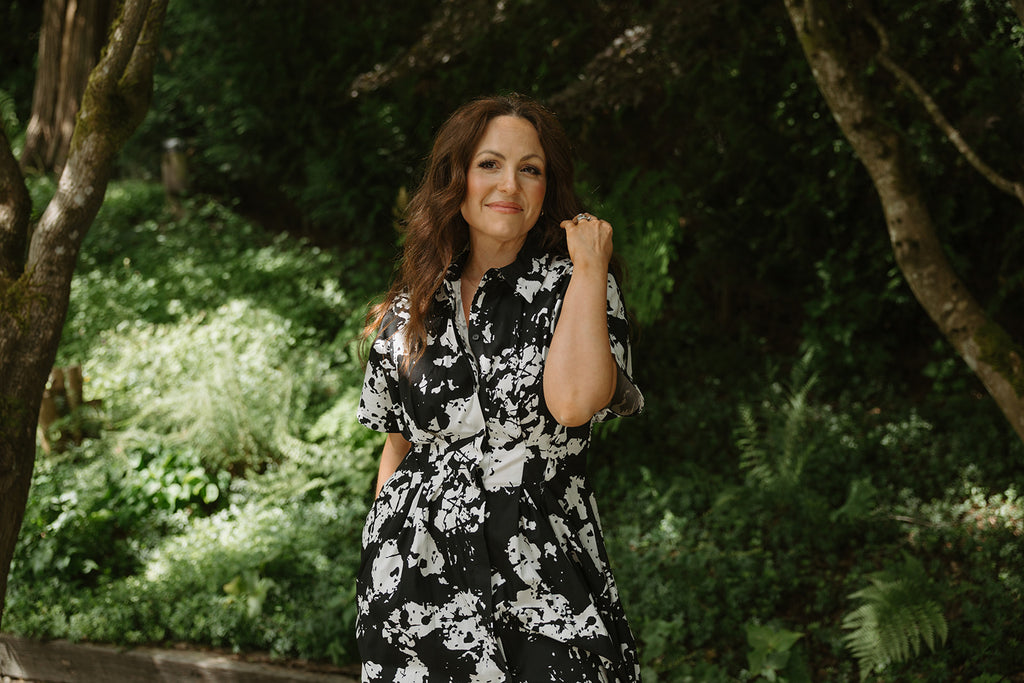 Black and White Shirt Dress