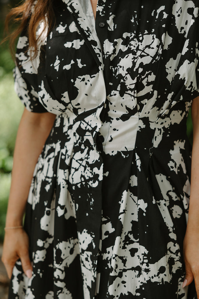 Black and White Shirt Dress