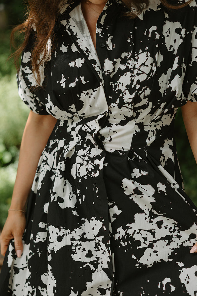Black and White Shirt Dress