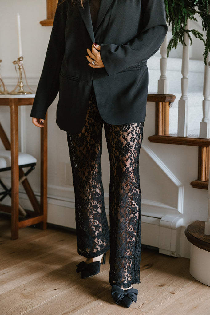 Lace Pants - Black