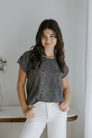 Button Up Blouse With Pocket - Cream