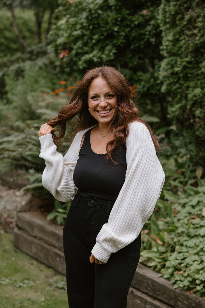 The Cropped Ballet Shrug - Cream