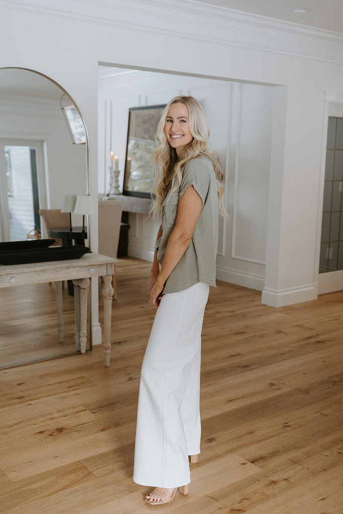 Palazzo Denim - White