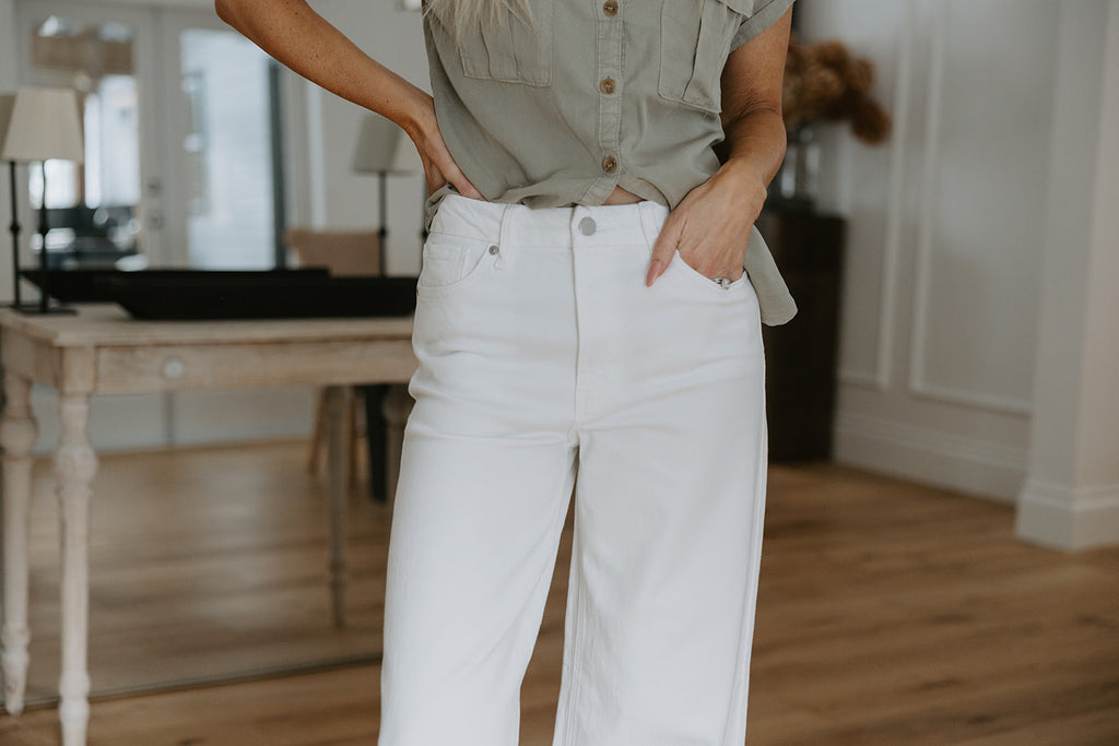 Palazzo Denim - White