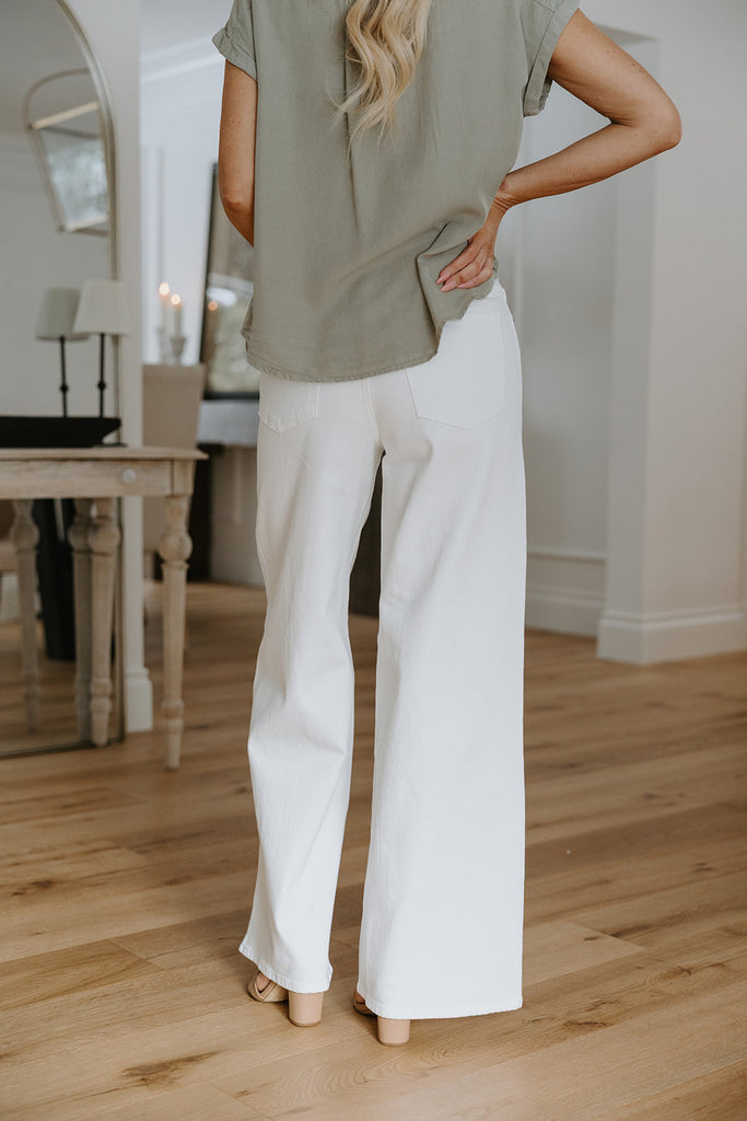 Palazzo Denim - White